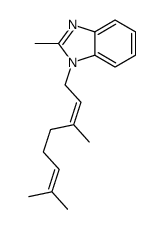 1-(3,7-dimethylocta-2,6-dienyl)-2-methylbenzimidazole结构式