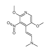 2-(2,5-dimethoxy-3-nitropyridin-4-yl)-N,N-dimethylethenamine structure