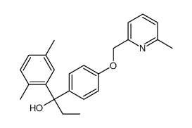 1-(2,5-dimethylphenyl)-1-[4-[(6-methylpyridin-2-yl)methoxy]phenyl]propan-1-ol结构式