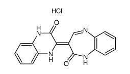 3-(3-Oxo-1,2,3,4-tetrahydroquinoxalin-2-ylidene)-1,2-dihydro-2-oxo-3H-1,5-benzodiazepine Hydrochloride结构式