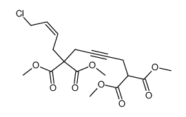 2-((Z)-4-Chloro-but-2-enyl)-2,7-bis-methoxycarbonyl-oct-4-ynedioic acid dimethyl ester结构式