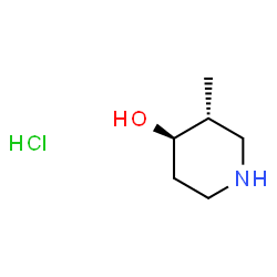 (3R,4R)-rel-3-甲基哌啶-4-醇盐酸盐结构式
