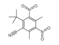 2-tert-butyl-4,6-dimethyl-3,5-dinitrobenzonitrile结构式