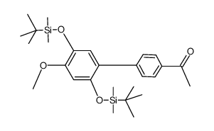 4-acetyl-2',5'-bis(tert-butyldimethylsilyloxy)-4'-methoxybiphenyl Structure