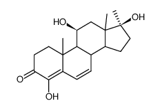 17α-Methyl-4,6-androstadien-4,11β,17β-triol-3-on Structure