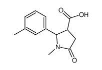 1-甲基-5-氧代-2-(间甲苯)吡咯烷-3-羧酸结构式