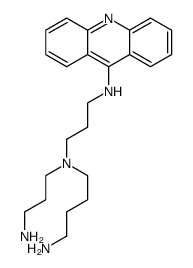 N'-[3-(acridin-9-ylamino)propyl]-N'-(3-aminopropyl)butane-1,4-diamine结构式