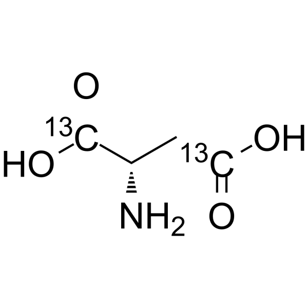 L-Aspartic acid-1,4-13C2结构式