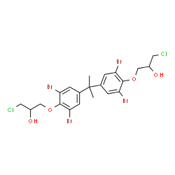 3,3'-[1-Methylethylidenebis(2,6-dibromo-4,1-phenyleneoxy)]bis(1-chloro-2-propanol) structure