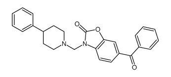 2(3H)-Benzoxazolone, 6-benzoyl-3-((4-phenyl-1-piperidinyl)methyl)- Structure