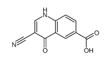 3-Cyano-4-oxo-1,4-dihydro-6-quinolinecarboxylic acid Structure