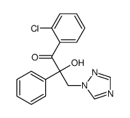 1-(2-chlorophenyl)-2-hydroxy-2-phenyl-3-(1,2,4-triazol-1-yl)propan-1-one结构式