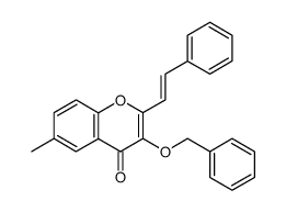 3-benzyloxy-6-methyl-2-styryl-4-oxo-4H-1-benzopyran Structure