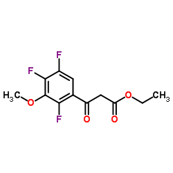 Ethyl 3-oxo-3-(2,4,5-trifluoro-3-methoxyphenyl)propanoate structure