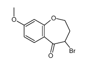 4-bromo-8-methoxy-3,4-dihydro-2H-1-benzoxepin-5-one Structure