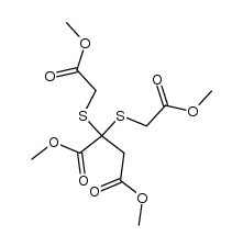 2,2-bis-methoxycarbonylmethylsulfanyl-succinic acid dimethyl ester结构式