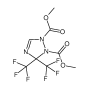 3,3-Bis-trifluoromethyl-3H-[1,2,4]triazole-1,2-dicarboxylic acid dimethyl ester结构式