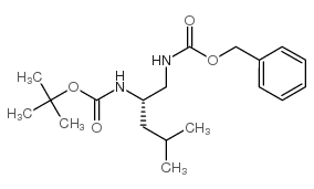 (S)-[2-(叔丁氧羰基)氨基-4-甲基戊基]氨基甲酸苄酯结构式