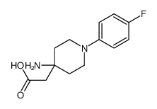 2-(4-氨基-1-(4-氟苯基)哌啶-4-基)乙酸结构式
