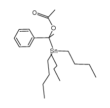 1-phenyl-1-(tributylstannyl)ethyl acetate Structure