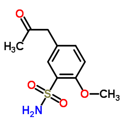 5-丙酮基-2-甲氧基苯磺酰胺结构式