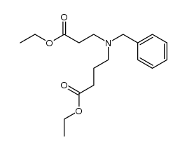 ethyl 4-(benzyl(3-ethoxy-3-oxopropyl)amino)butanoate结构式
