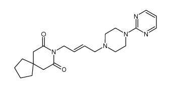 8-[4-(4-pyrimidin-2-yl-piperazin-1-yl)but-2-enyl]-8-aza-spiro[4.5]decane-7,9-dione结构式