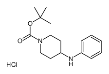 4-(苯基氨基)哌啶-1-羧酸叔丁酯盐酸盐结构式