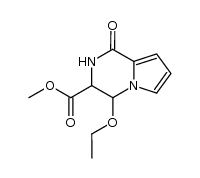4-ethoxy-3,4-dihydro-3-methoxycarbonylpyrrolo[1,2-a]pyrazin-1(2H)-one结构式