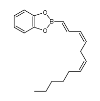 2-((1E,3Z,6Z)-dodeca-1,3,6-trien-1-yl)benzo[d][1,3,2]dioxaborole结构式