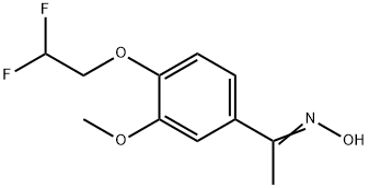(1E)-1-[4-(2,2-二氟乙氧基)-3-甲氧基苯基]乙酮肟结构式