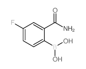 2-氨基甲酰-4-氟苯硼酸结构式