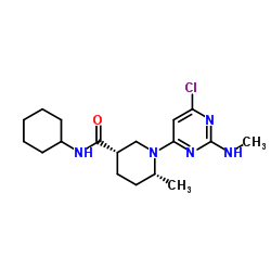 (3S,6R)-1-[6-Chloro-2-(methylamino)-4-pyrimidinyl]-N-cyclohexyl-6-methyl-3-piperidinecarboxamide Structure