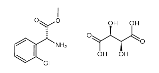 L-(+)-tartaric acid salt of α-amino-(2-chlorophenyl)acetic acid methyl ester Structure