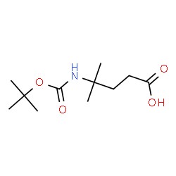 Boc-4-氨基-4-甲基戊酸结构式