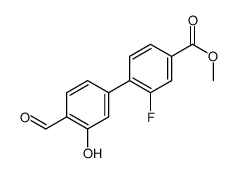methyl 3-fluoro-4-(4-formyl-3-hydroxyphenyl)benzoate Structure
