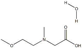 N-(2-甲氧基乙基)-N-甲基甘氨酸水合物结构式