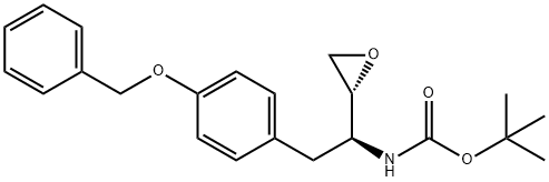 tert-Butyl (S)-2-(4-(benzyloxy)phenyl)-1-((R)-oxiran-2-yl)ethylcarbamate结构式