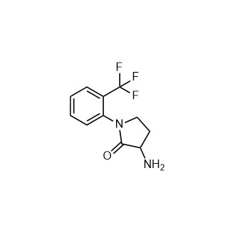 3-氨基-1-[2-(三氟甲基)苯基]吡咯烷-2-酮结构式