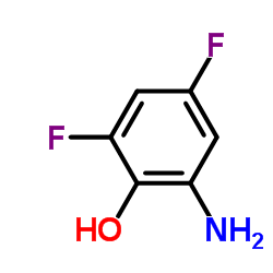 2-氨基-4,6-二氟苯酚结构式