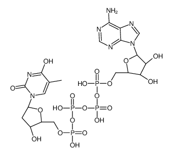 P(1)-(adenosine-5')-P(5)-(thymidine-5')-pentaphosphate Structure