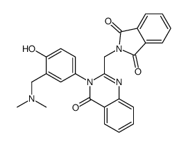 2-[[3-[3-[(dimethylamino)methyl]-4-hydroxyphenyl]-4-oxoquinazolin-2-yl]methyl]isoindole-1,3-dione结构式