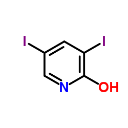 3,5-二碘吡啶-2-醇结构式