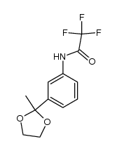 2-methyl-2-(3-trifluoroacetylamino)phenyl-1,3-dioxolane结构式