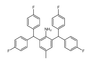 2,6-双(双(4-氟苯基)甲基)-4-甲基苯胺结构式