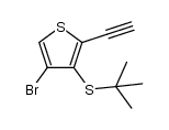 4-bromo-3-(t-butylsulfanyl)-2-ethynylthiophene结构式