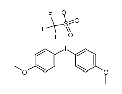 bis(4-methoxyphenyl)iodonium trifluoromethanesulfonate Structure