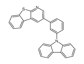 3-(3-(9H-咔唑-9-基)苯基)苯并[4,5]噻吩并[2,3-b]吡啶结构式