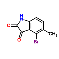 4-溴-5-甲基二氢吲哚-2,3-二酮结构式