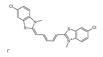 (2E)-6-chloro-2-[(2E,4E)-5-(6-chloro-3-methyl-1,3-benzothiazol-3-ium-2-yl)penta-2,4-dienylidene]-3-methyl-1,3-benzothiazole,iodide结构式